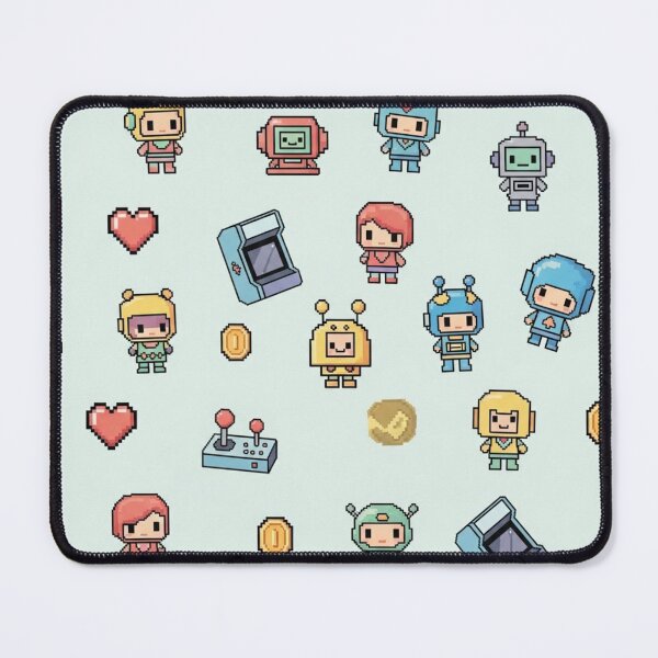 Item preview, Retro Gaming Pattern – Seamless Arcade Pixel Style Cute Game Character Design designed and sold by Ksk-Studio-Co.
