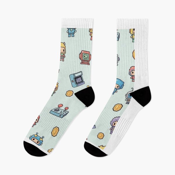 Item preview, Retro Gaming Pattern – Seamless Arcade Pixel Style Cute Game Character Design designed and sold by Ksk-Studio-Co.