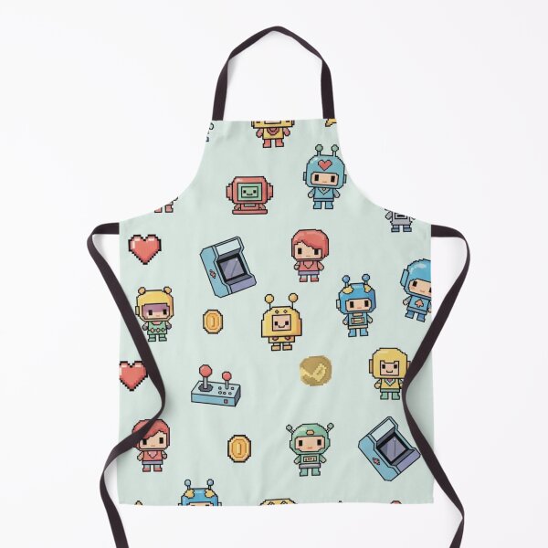 Item preview, Retro Gaming Pattern – Seamless Arcade Pixel Style Cute Game Character Design designed and sold by Ksk-Studio-Co.