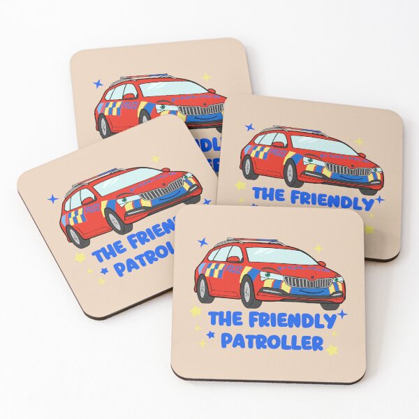 Item preview, Cute NZ Police Car - The Friendly Kiwi Patroller (Red) designed and sold by C & T ArtLab.