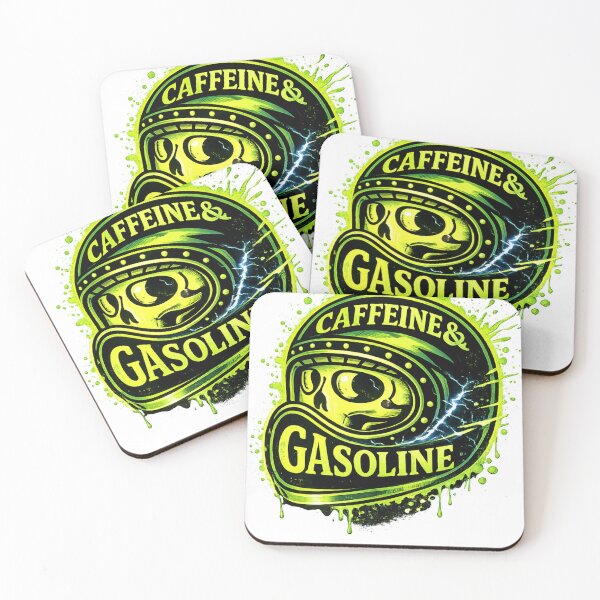 Item preview, Caffeine & Gasoline Skull Helmet – Biker Motorcycle Graphic designed and sold by Harbidge.