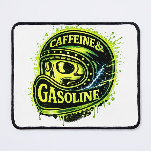 Item preview, Caffeine & Gasoline Skull Helmet – Biker Motorcycle Graphic designed and sold by Harbidge.