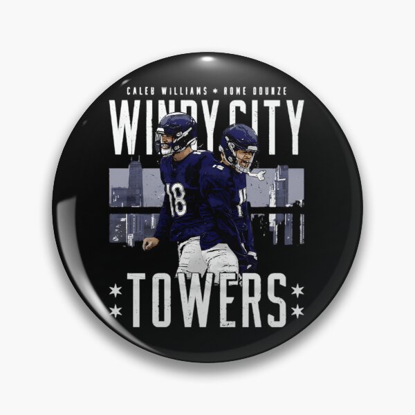 Item preview, Caleb Williams & Rome Odunze Chicago Windy City Towers  designed and sold by hixshop.