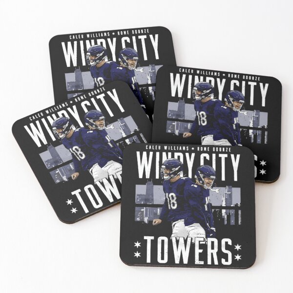 Item preview, Caleb Williams & Rome Odunze Chicago Windy City Towers  designed and sold by hixshop.