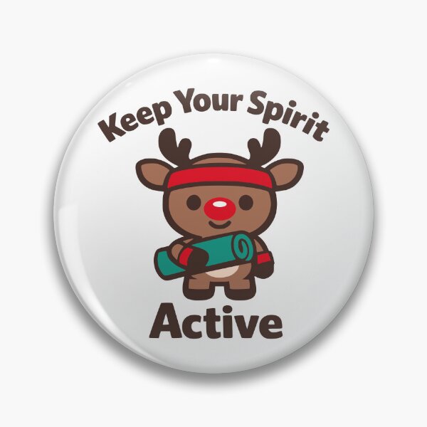 Item preview, Cute Kawaii Yoga Reindeer Christmas Fitness Illustration designed and sold by FunFitLife Studio.