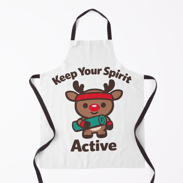 Item preview, Cute Kawaii Yoga Reindeer Christmas Fitness Illustration designed and sold by FunFitLife Studio.