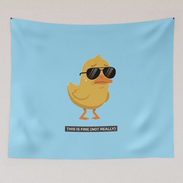 Item preview, This Is Fine Duck Funny Meme Design designed and sold by Quiet Mode Studio.