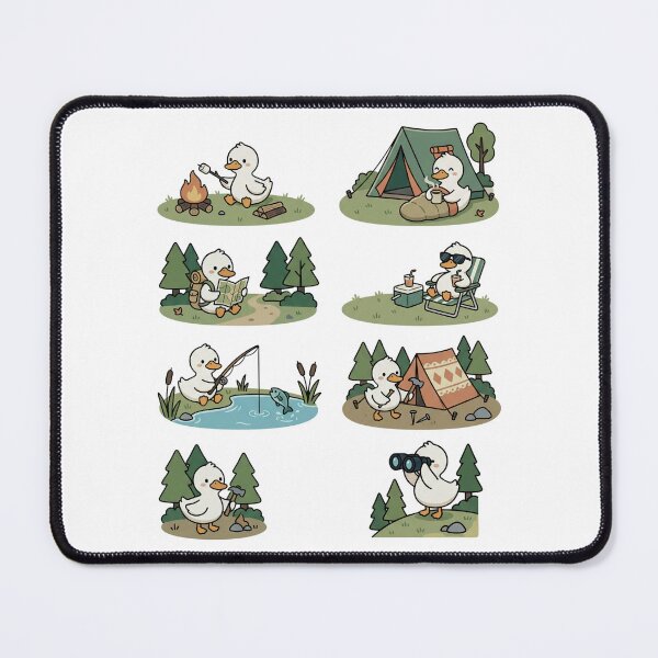 Item preview, Cute Duck Camping Cozy Outdoor Adventure designed and sold by FreshVibe Prints.