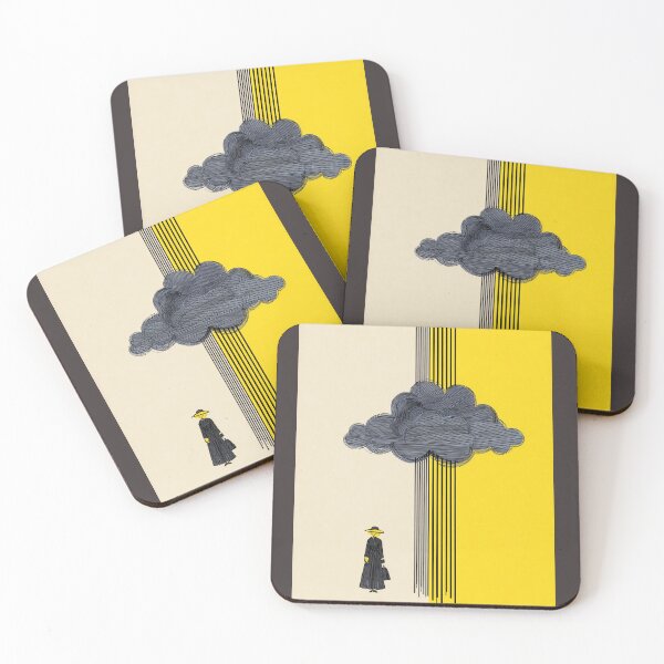 Item preview, Art Deco Storm Cloud in Yellow and Black designed and sold by BestVarieties.