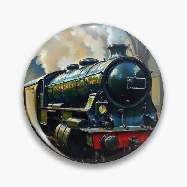 Item preview, Ham street railway station with a steam train. designed and sold by oldMastersofart.