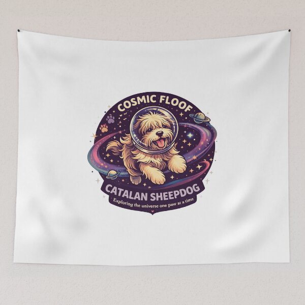 Item preview, Cosmic floof- Catalan Sheepdog, exploring the universe one paw at a time designed and sold by Rally Forge.