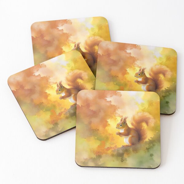 Item preview, Red Squirrel on a branch Signature Art Collection designed and sold by SadSacDesigns.