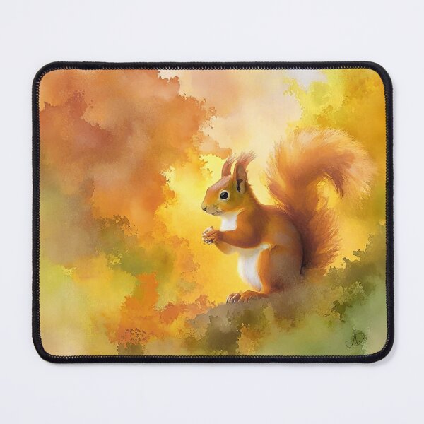 Item preview, Red Squirrel on a branch Signature Art Collection designed and sold by SadSacDesigns.