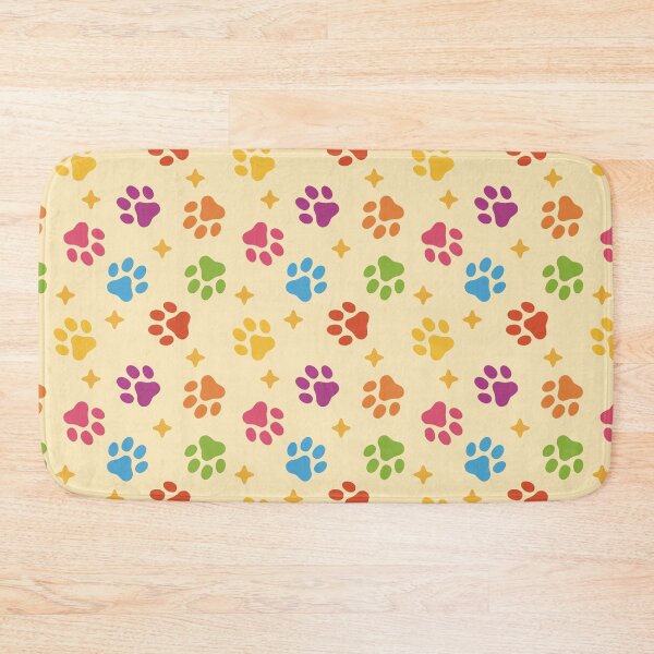 Item preview, Colorful paws pattern designed and sold by Erika Vaigel Illustrations.