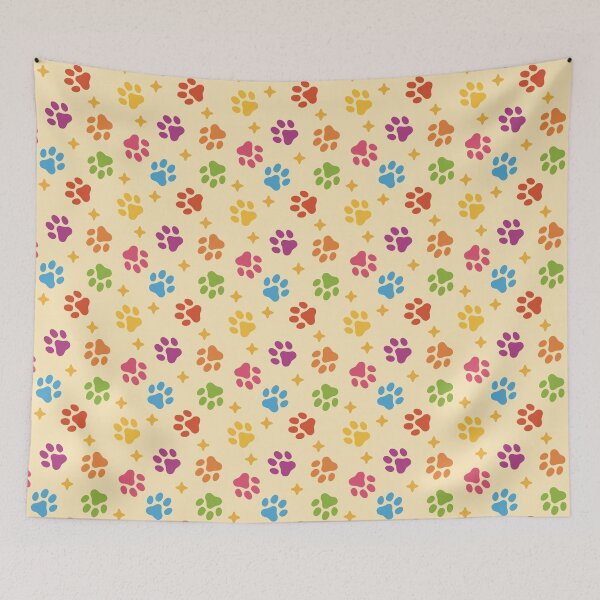 Item preview, Colorful paws pattern designed and sold by Erika Vaigel Creations.