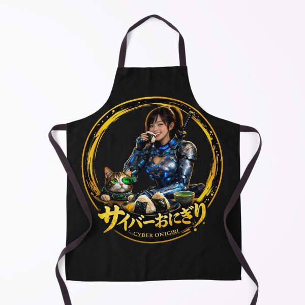 Item preview, Cyber Onigiri Cat Samurai Girl designed and sold by Dragon-Samurai.