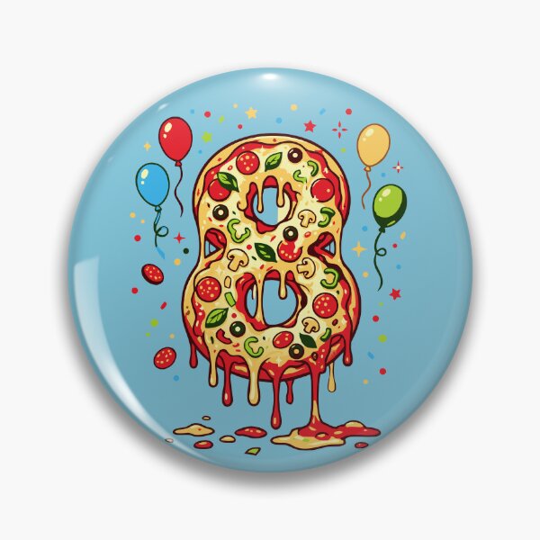 Item preview, Pizza 8th Birthday 8 Years Old Party Hat Bday Boys Girl Kids designed and sold by giftfromheart.