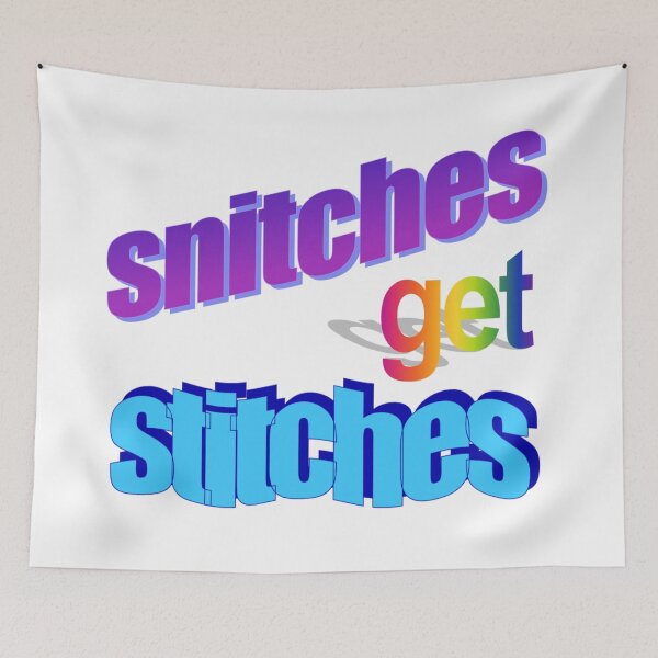 Item preview, snitches get stitches Wordart designed and sold by WorddArtt.