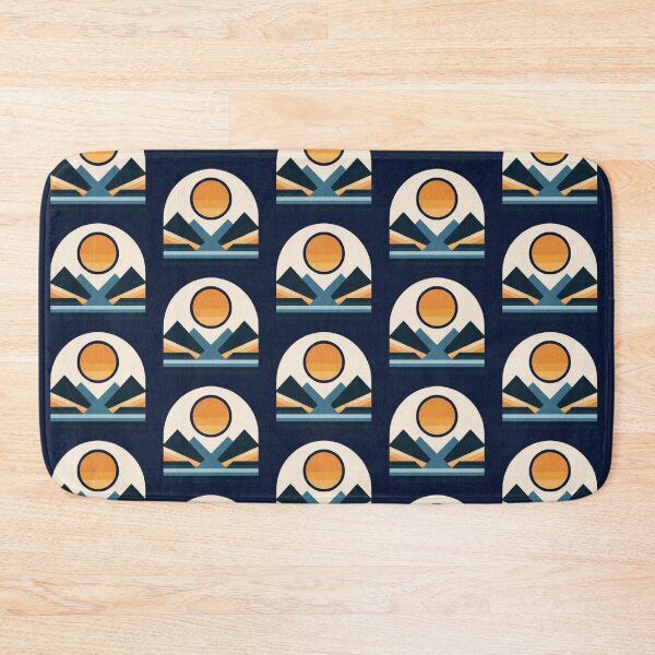 Item preview, Geometric Sunset Mountains – Minimalist Landscape Design designed and sold by Dogandesighn.