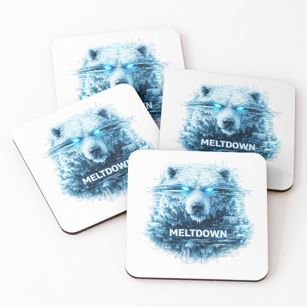 Artikelvorschau, Glitch Ice Bear – Meltdown Cyberpunk Polar Bear Neon Blue Aesthetic entworfen und verkauft von UnglaublichGut.