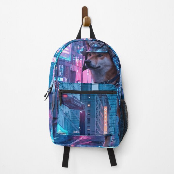 Item preview, neon futuristic samurai shiba dog designed and sold by ArtivioShop.