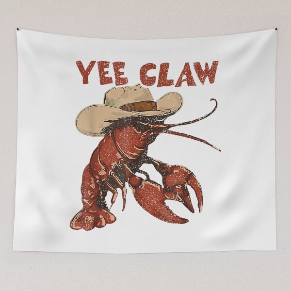 Item preview, Yee Claw Funny Crawfish Cowboy Cajun Seafood Vintage designed and sold by WSTRap.