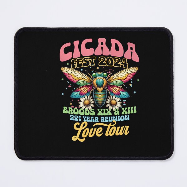 Item preview, funny colorful cicada invasion t-shirts band style concert tee pretty bright cicada t-shirts novelty cicada shirts  designed and sold by glater.
