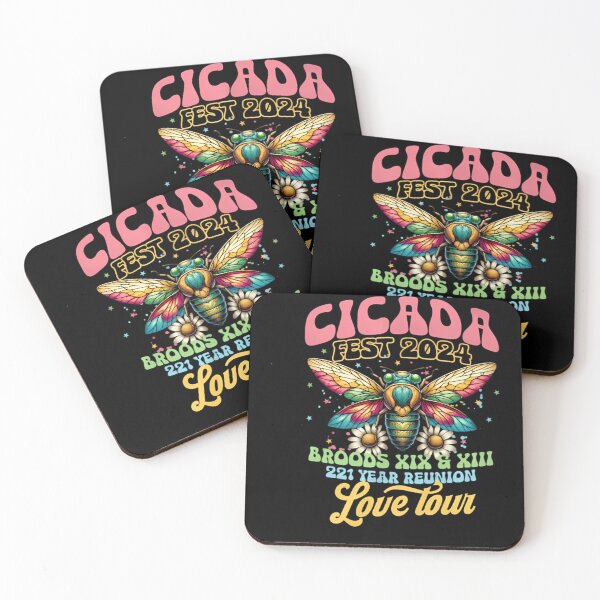 Item preview, funny colorful cicada invasion t-shirts band style concert tee pretty bright cicada t-shirts novelty cicada shirts  designed and sold by glater.