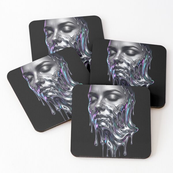 Item preview, Liquid Metal Face designed and sold by Stickersdevelop.