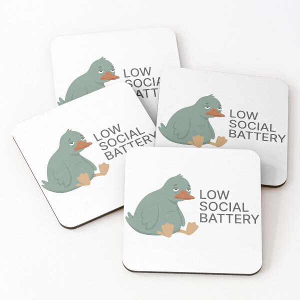 Item preview, Low Social Battery Relatable Meme Design designed and sold by Quiet Mode Studio.