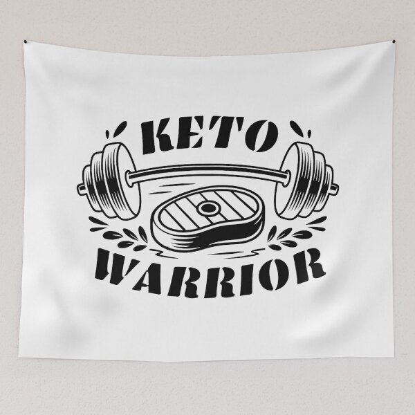 Item preview, Keto Warrior - Dark Minimalist Fitness & Ketogenic Art designed and sold by DOROTA-0909.