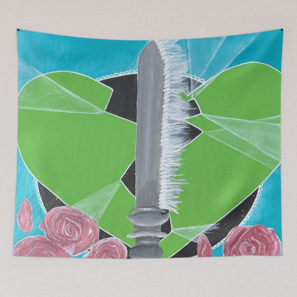 Item preview, Sword & Cracked Heart Art – Symbolic Emotional Illustration designed and sold by PeridotGypsy.