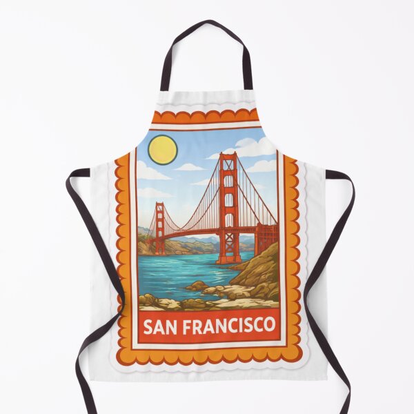 Item preview, San Francisco Golden Gate Bridge Travel Stamp Sticker Magnet designed and sold by CLOUTKULT.