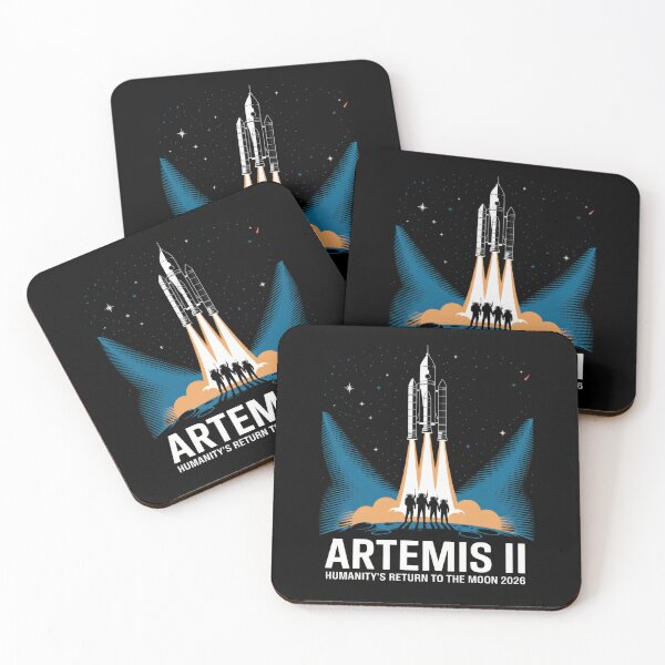 Item preview, Artemis II NASA Mission Orion Launch Moon Retro Poster designed and sold by Orbit Ink.