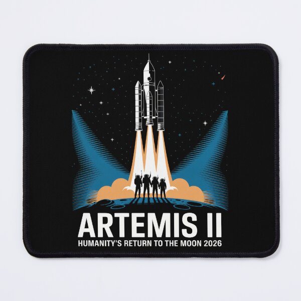 Item preview, Artemis II NASA Mission Orion Launch Moon Retro Poster designed and sold by Orbit Ink.