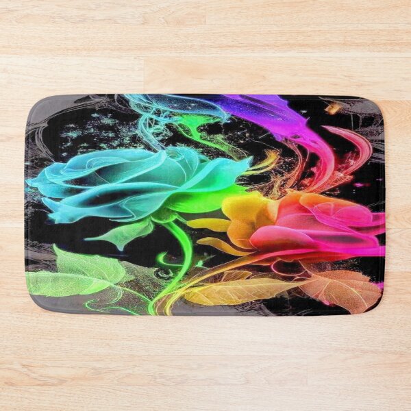 Item preview, Neon Glowing Roses in Vibrant Multicolor Fantasy Light Art designed and sold by FotoworldEdel.