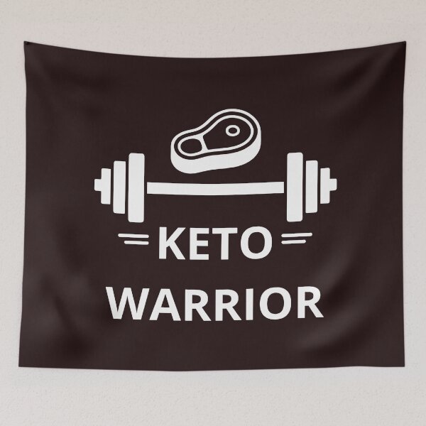 Item preview, Keto Warrior - Funny Gym & Ketogenic Diet Fitness Design designed and sold by DOROTA-0909.