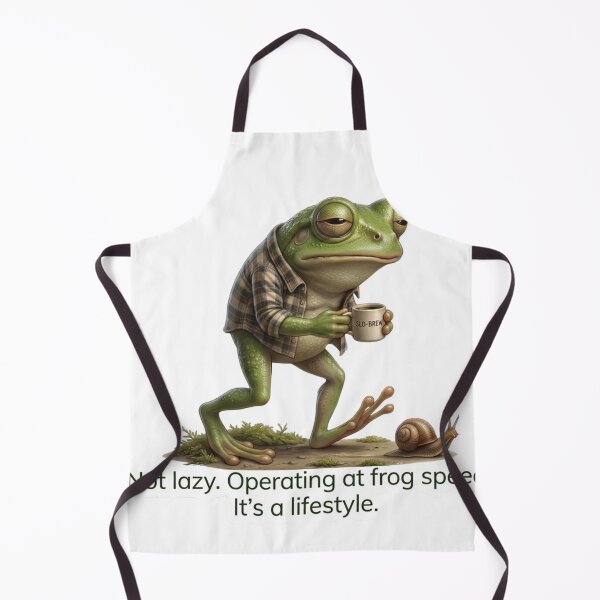 Item preview, Operating at Frog Speed - Funny Coffee Lover & Slow Living Meme designed and sold by Arts Paradise.