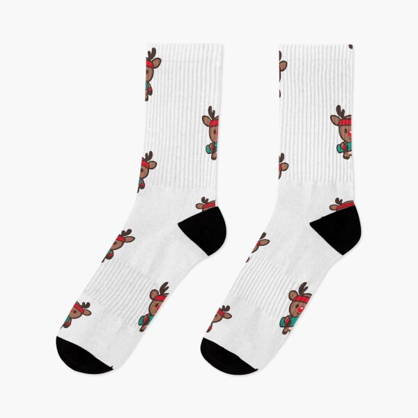 Item preview, Cute Kawaii Red Nosed Reindeer Christmas Yoga Fitness designed and sold by FunFitLife Studio.