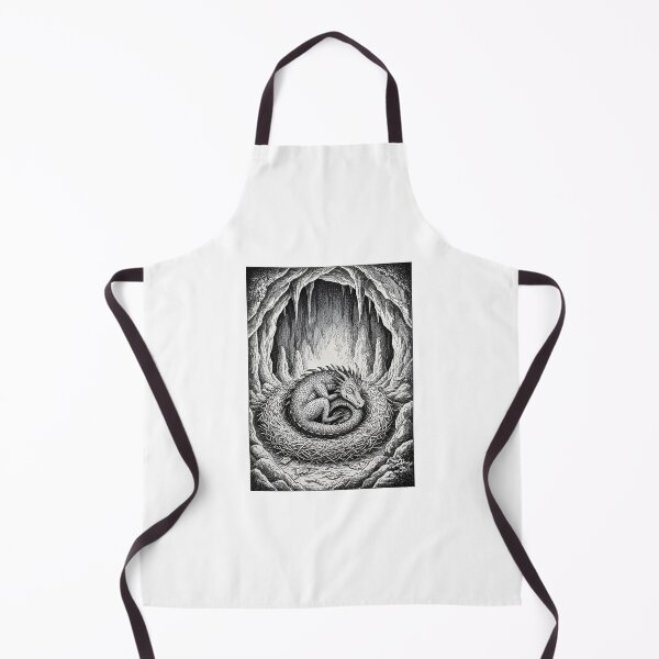 Item preview, Sleeping Dragon in Cave Nest – Vintage Engraving Fantasy Illustration designed and sold by Darkness Hole.