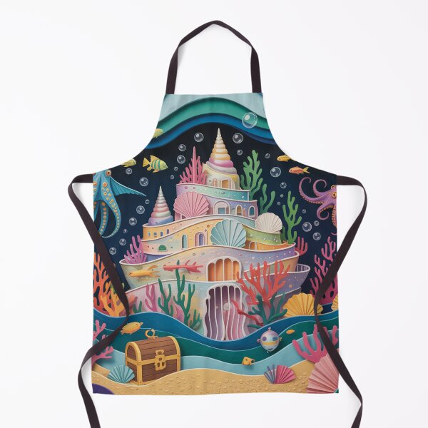 Item preview, Poseidon's shell castle in the coral reef designed and sold by Paper Wonderland.