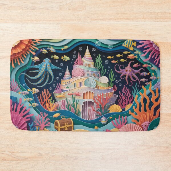 Item preview, Poseidon's shell castle in the coral reef designed and sold by Paper Wonderland.