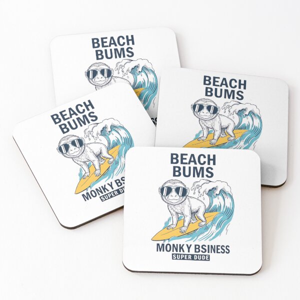 Item preview, Beach Bums - Monky Bsniness Surfing Monkey Design designed and sold by LittleLoopArt.