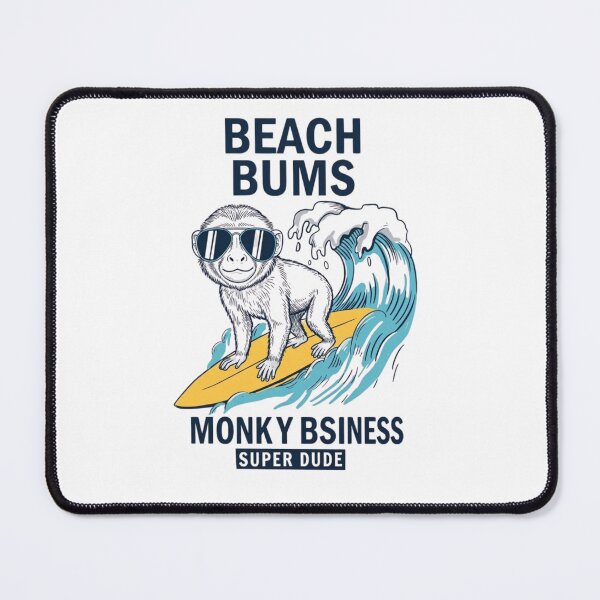 Item preview, Beach Bums - Monky Bsniness Surfing Monkey Design designed and sold by LittleLoopArt.