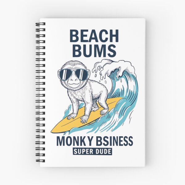 Item preview, Beach Bums - Monky Bsniness Surfing Monkey Design designed and sold by LittleLoopArt.