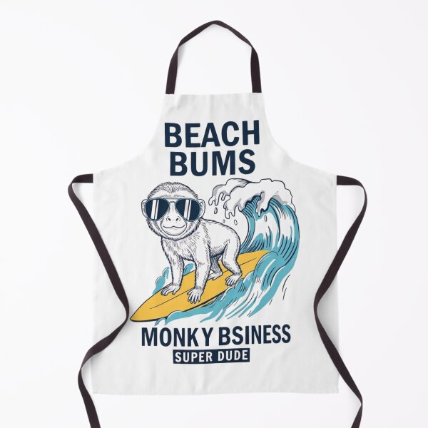 Item preview, Beach Bums - Monky Bsniness Surfing Monkey Design designed and sold by LittleLoopArt.
