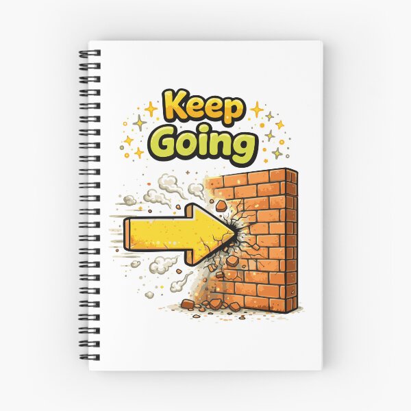 Item preview, Keep Going Motivation Funny Break Through Wall Design designed and sold by Tattee.
