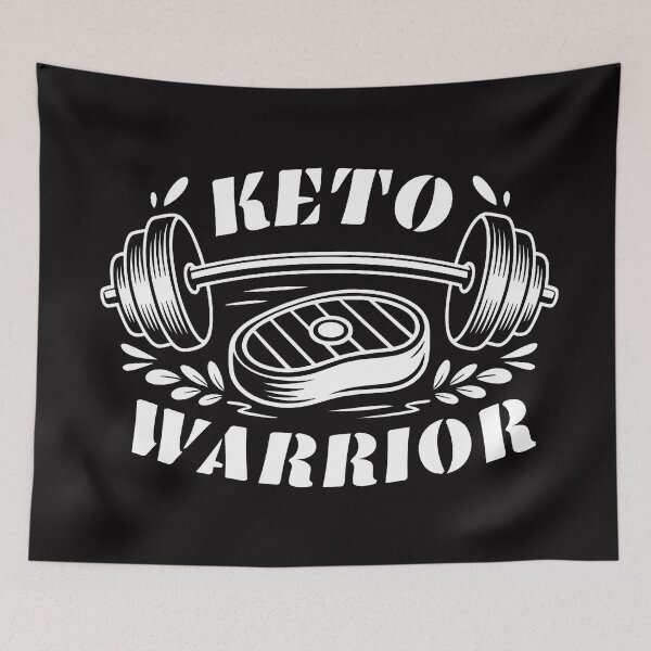 Item preview, Keto Warrior – Gym & Bodybuilding Steak Barbell Design designed and sold by DOROTA-0909.