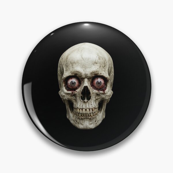 Item preview, Creepy Skull with Popping Zombie Eyes, Dark Witchcraft Horror Art Design designed and sold by Cauldron Crafts.