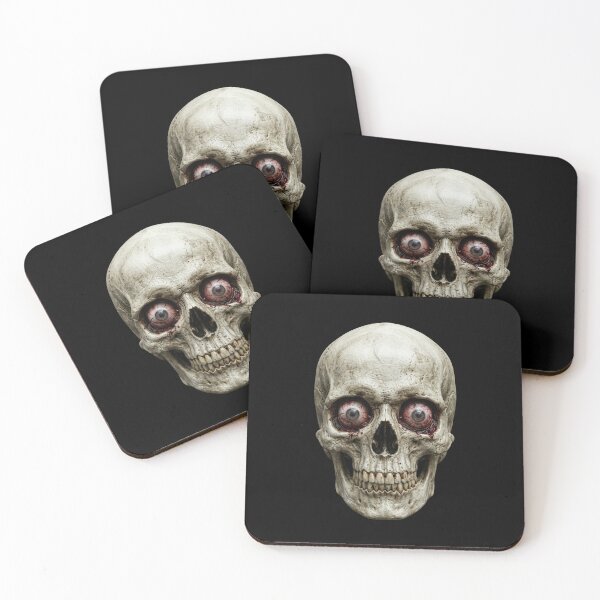 Item preview, Creepy Skull with Popping Zombie Eyes, Dark Witchcraft Horror Art Design designed and sold by Cauldron Crafts.